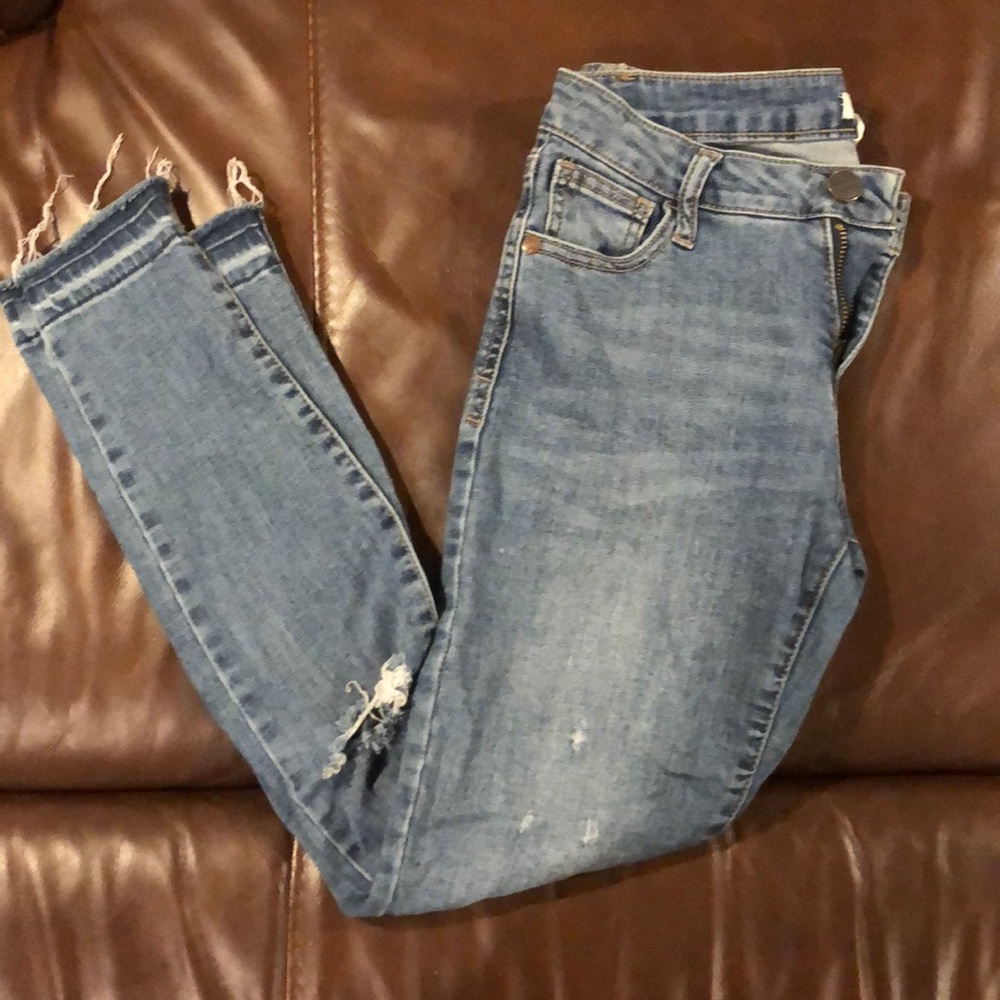 Skinny cropped denim jeans